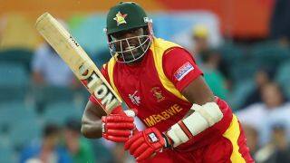 Hamilton Masakadza and Brendan Taylor bring up 50 for Zimbabwe against Pakistan in ICC cricket World Cup 2015